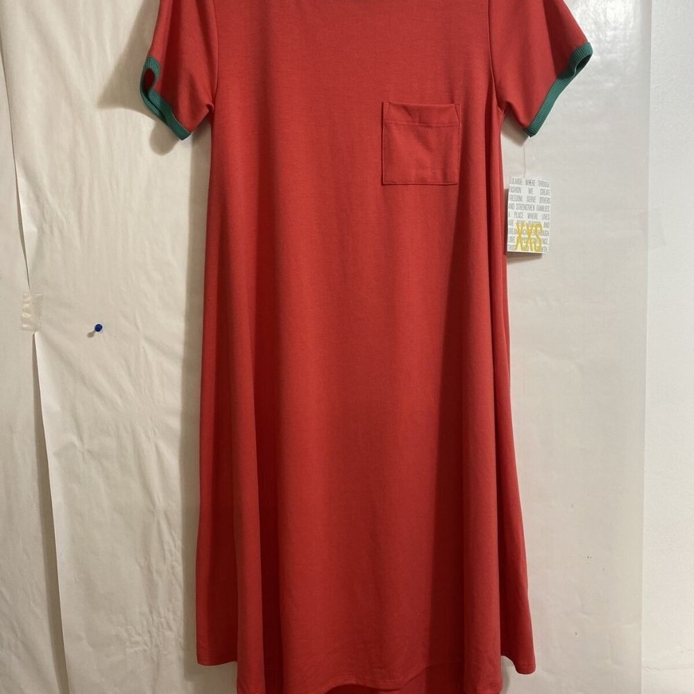 LuLaRoe Pink CARLY High Low Women’s Dress Simply Comfortabl W/Pockets Sz XXS NWT